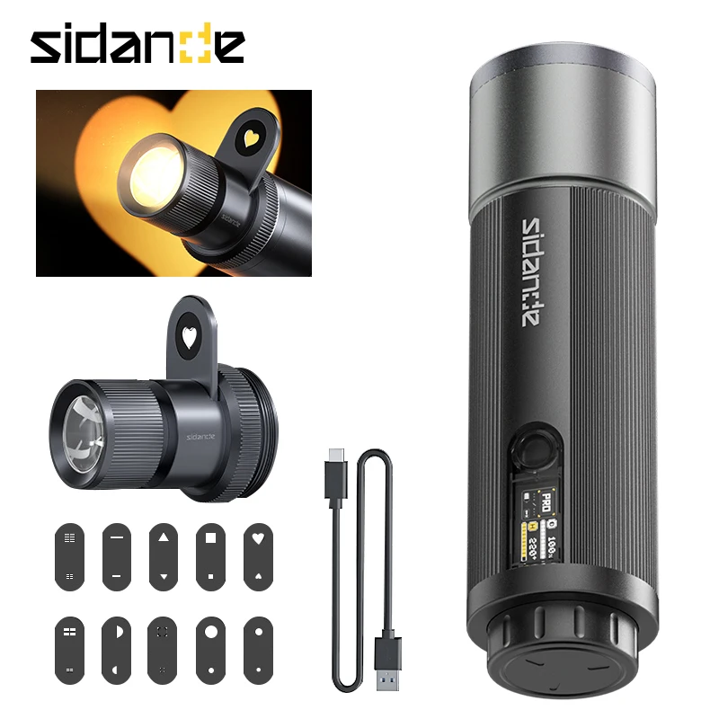 مصباح يدوي SIDANDE 12 وات PRO 3500-7000k RGB ضوء مدمج بطارية 9000 مللي أمبير في الساعة التحمل 150 دقيقة مخرج طاقة كامل #2