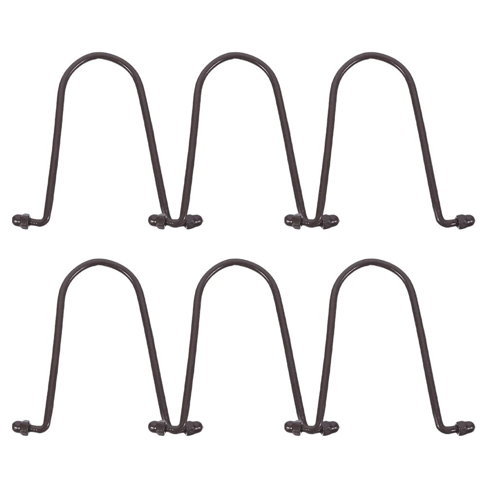 

6pcs Gutter For Rain Chain Iron Metal Decorative Drain Hangers Multifunctional Outdoor Hooks Fit All Downspouts Self Adhesive