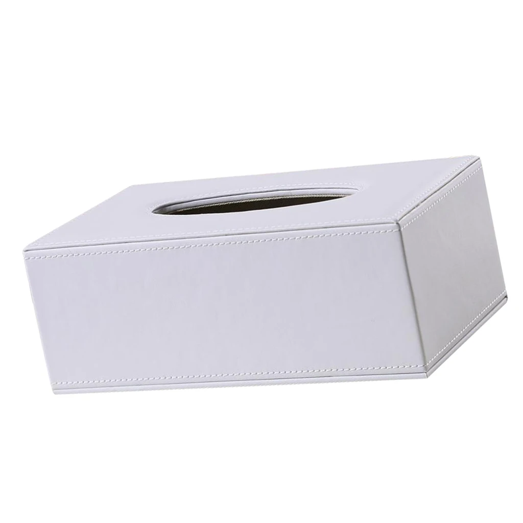 Tissue Box Dispenser Case Napkin Holder Office Car Accessories White