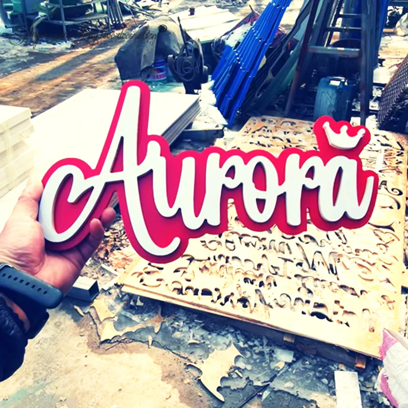 Custom Wooden Name Sign Person - Baby Nursery Name Letters recension och pris