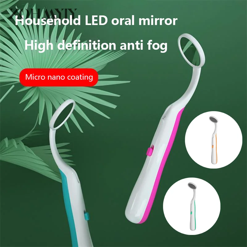 Led Light Dental Mouth Dental Mirror Dentist Oral Checking Portable Reusable Care Hygiene Clean Instrument Anti Fog Bright Tooth