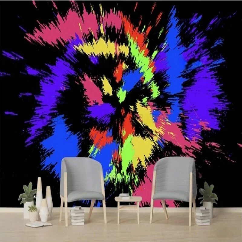 Modern Internet celebrity graffiti paintings, basketballs, TVS, luxurious home decoration, bedroom background wall Paper