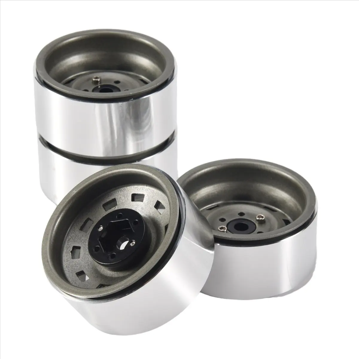 【CYBER MONDAY】4PCS 1.9 Metal Beadlock Wheel Hub Rim for 1/10 RC Crawler SCX10 90046 AXI03007 TRX4 D90,2