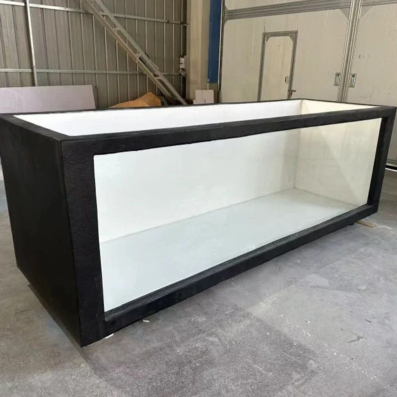 Aquariums,indoor Large Rectangle Rimless Hydroponic Growing Systems Customised Display Black Color Fish Glass Tank Aquariums