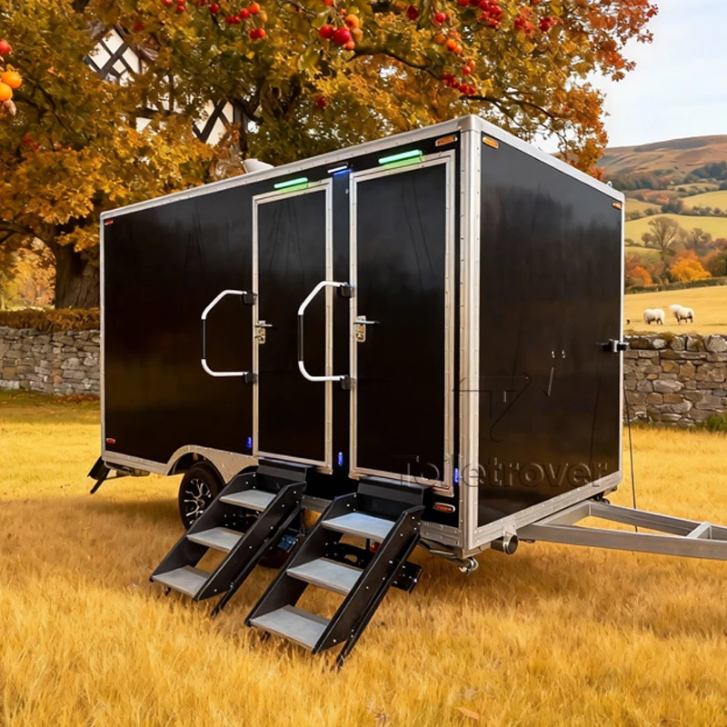 

Multifunctional Mobile Toilet Trailer Mobile Camping Trailer Restroom Trailer Luxury Portable Washroom Trailer with Bathroom