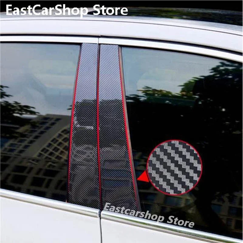 

Car Carbon Fiber Door Window Center B C Pillar Column Trim Decorative PC Styling Stickers for Mazda 3 Axela 2022 2019 2020 2021