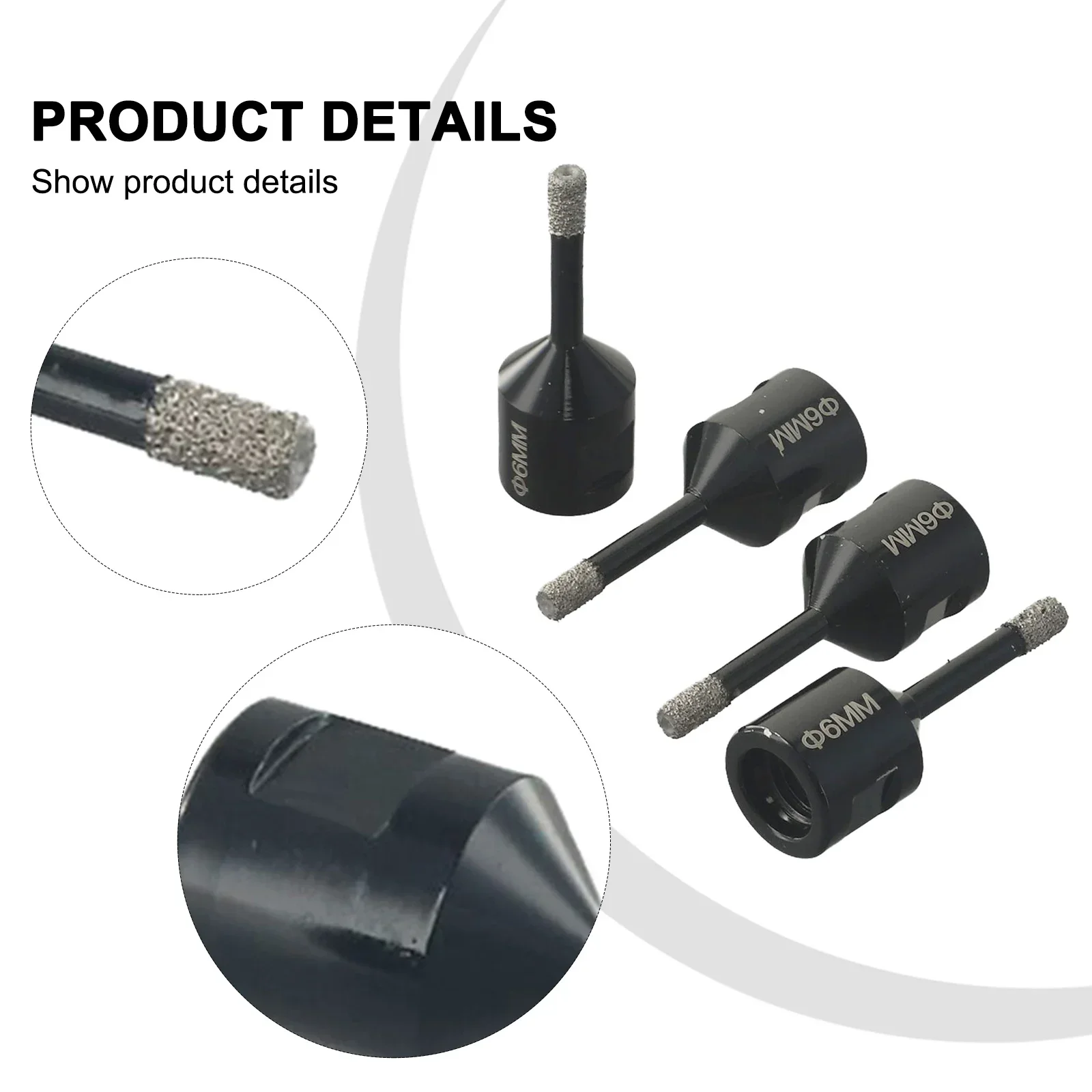 4PC 6mm For M14 Hole Opener Diamond Drill Bit Tile Marble Concrete Drill For Grinder Power Tools Drill Bits Accessory In Stock