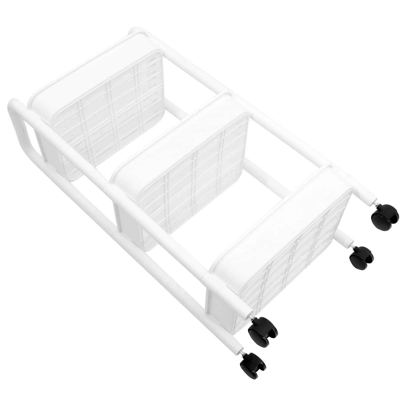 Mobile Storage Rack Bathroom Cart Organizer Rolling with Wheels Shelving Pulley Dorm Pp Kitchen on Office Go Carts