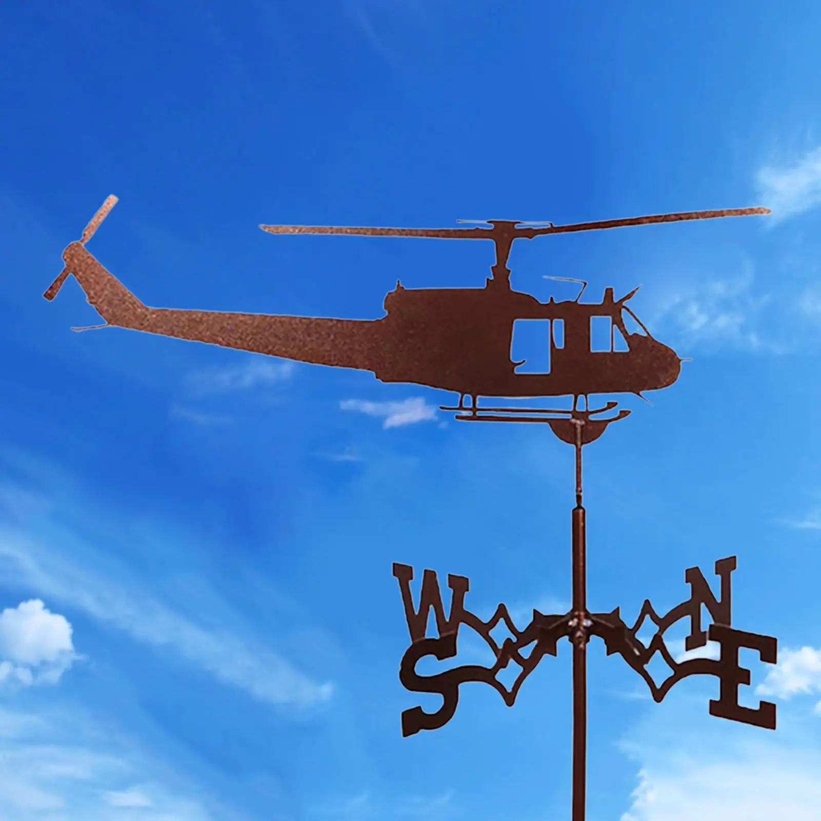 Retro Stainless Weathervane Wind Direction Indicators Garden Stake barn Roof view 4