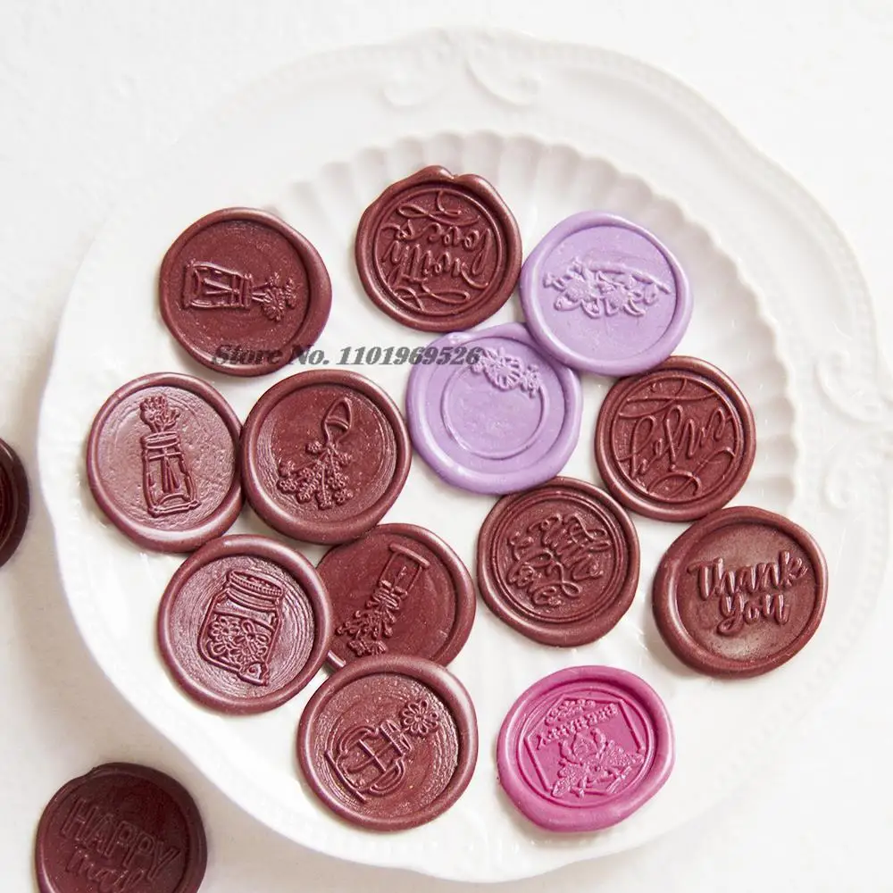 

Wax Seal Stamp Flower Vase Sunflower Vintage Craft Head Cards Envelopes Wedding Invitations Gift Packaging Scrapbooking