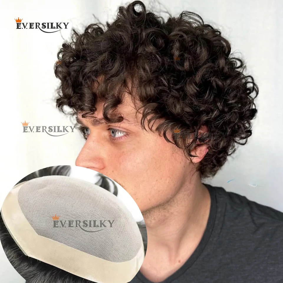 15 مللي متر الأفرو رجل الشعر المستعار غريب مجعد وحدة أسود براون سوبر دائم أحادية رجالي 20 مللي متر نسج 100% شعر الإنسان شعر مستعار أمريكي أفريقي