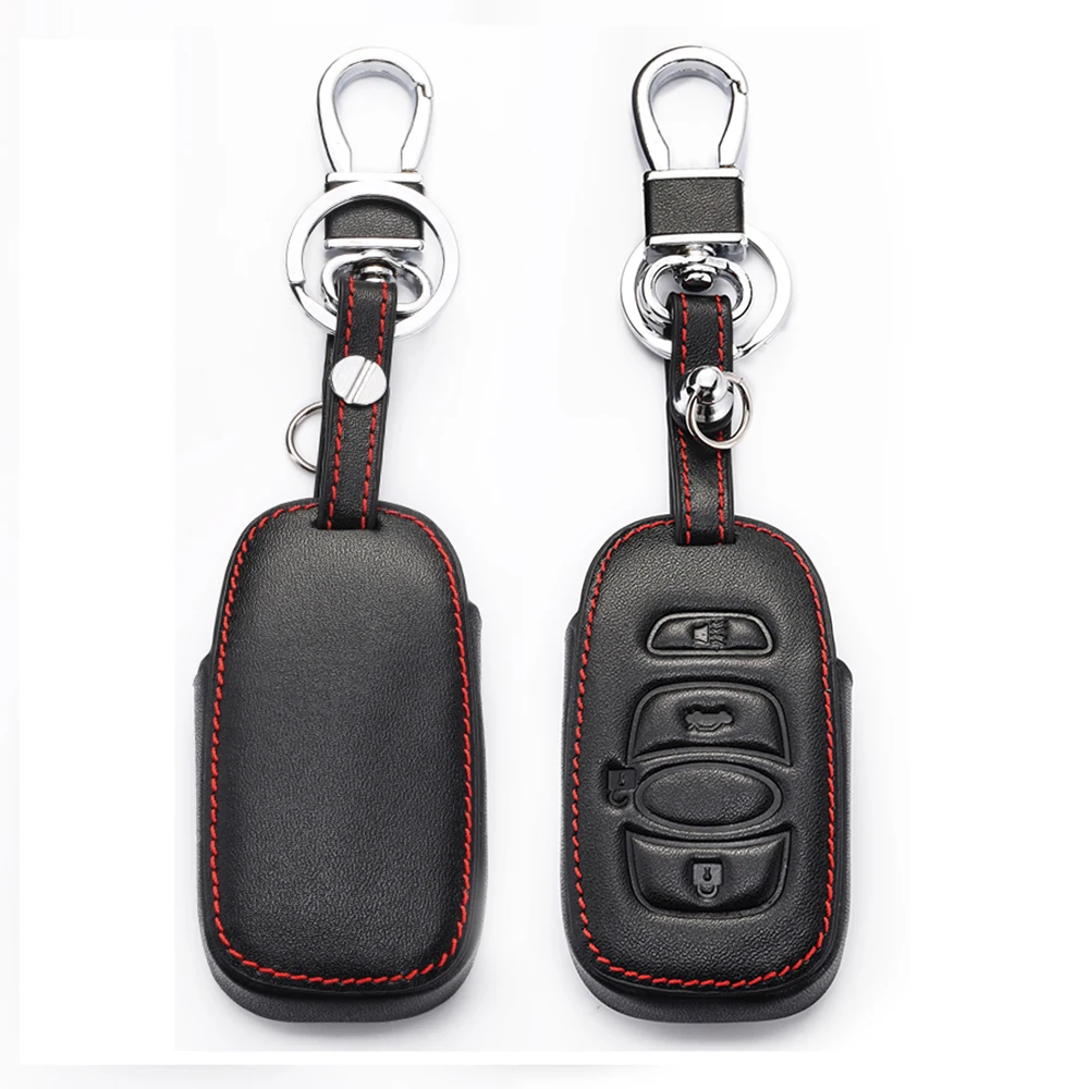 Leather Car Key Case Keychain Cover For Subaru BRZ Forester Legacy Outback WRX WRX STI Impreza XV Crosstrek Cars Accessories