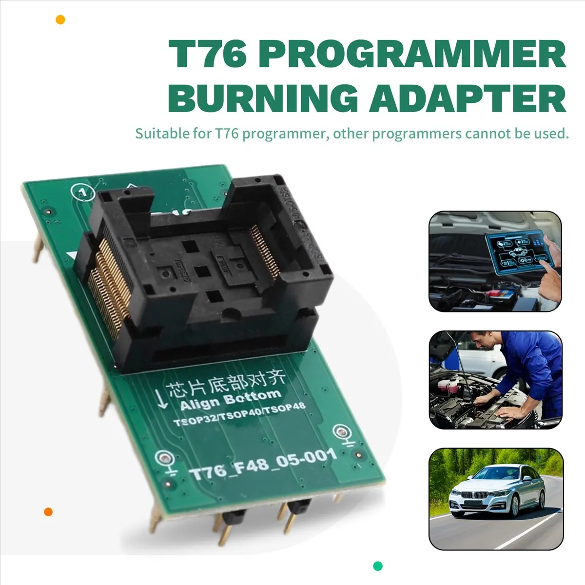 Goodprice For XGecu T76 Programmer TSOP32 / TSOP40 / TSOP48 to DIP48 ZIF Adapter Burning Seat (T76 F48 05-001)
