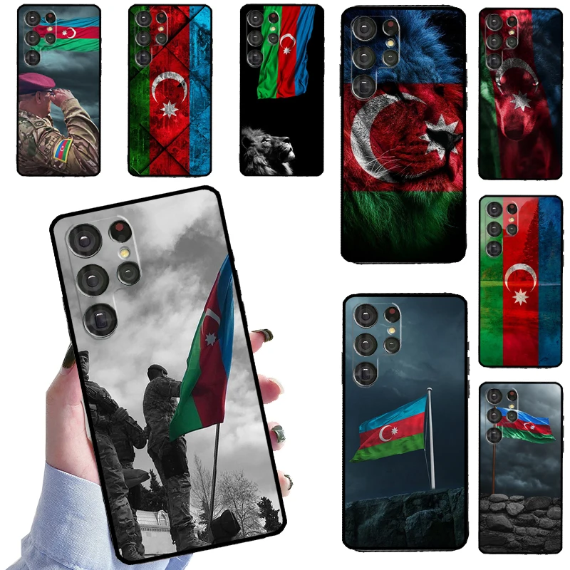 Силиконовый чехол с флагом Азербайджана для Samsung Galaxy S22 S21 Ultra Note 20 S8 S9 S10 Note 10 Plus S20 FE