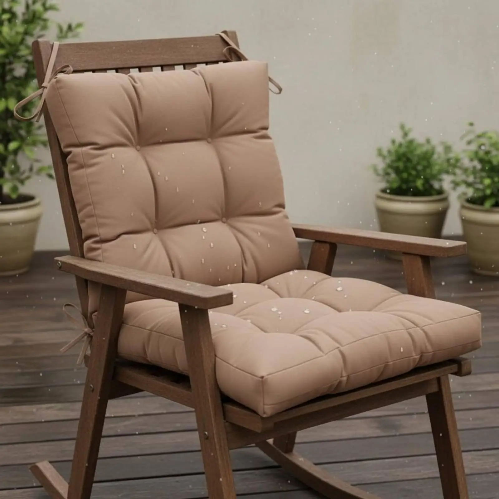 Ergonomic Industrial Cushion Waterproof Chair Pad Large Backrest Cushion for Outdoor Garden Lounger Seating Comfort