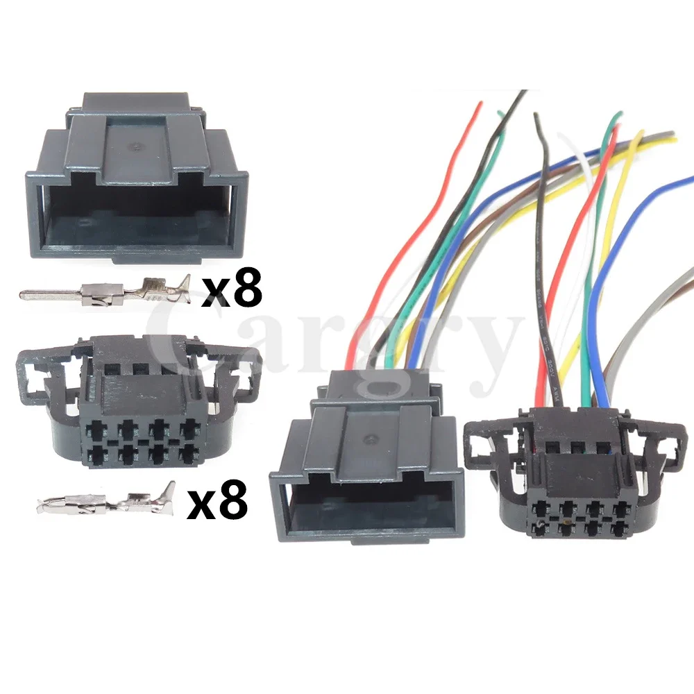 1 Set 8P 3B0972724 3B0972734 Car Lamp Wire Connector AC Assembly Automobile Audio Unsealed Socket for VW Audi