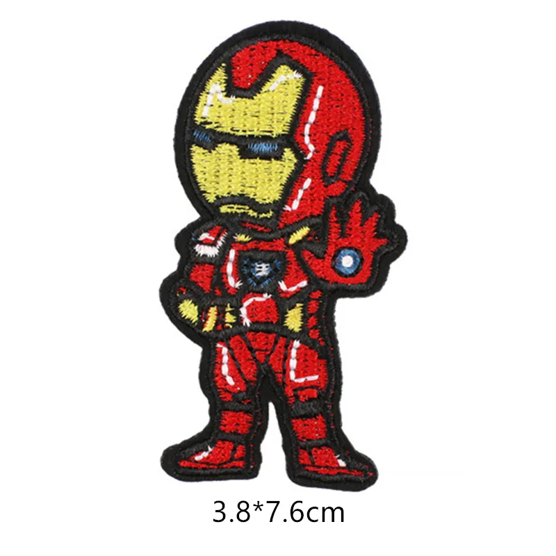 Marvel Iron man spiderman hulk captain America patches  cartoon clothes patches Garment stickers embroidery cloth sticker