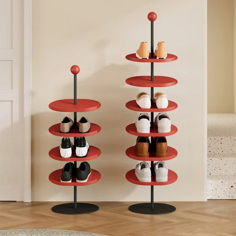 Creative Iron Shoe Rack Entry Inclined Shoe Cabinet Doorway Multi-layer Shoes Storage Landing Designer Style Footwear Organizer