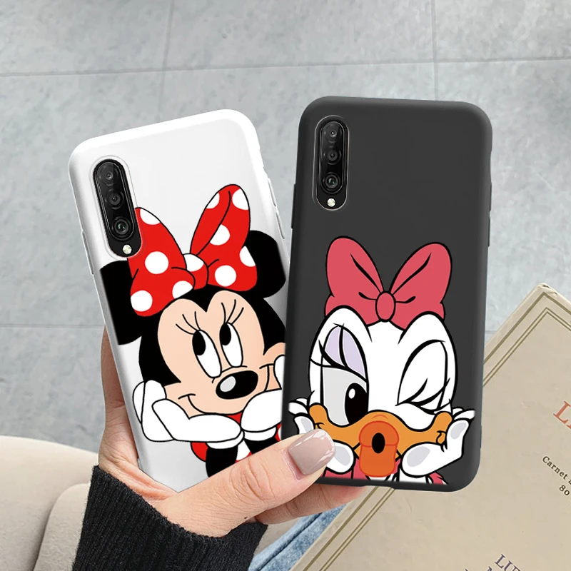 Anime Silicone Phone Case For Huawei Y8P Y6 Y7 Y9 Prime 2019 Cover Mickey Minnie Donald Duck Cartoon Cute Anime Funda Cover Back