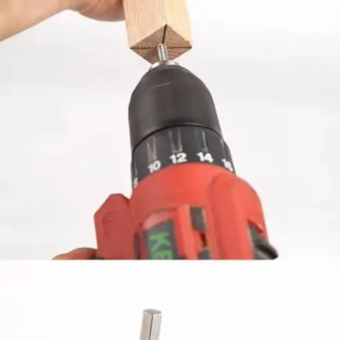 /9 /Hole /Round Bar Drilling Tool Red Aluminum Square To Round Conversion Jig For Woodworking Lathe Turning Accessories