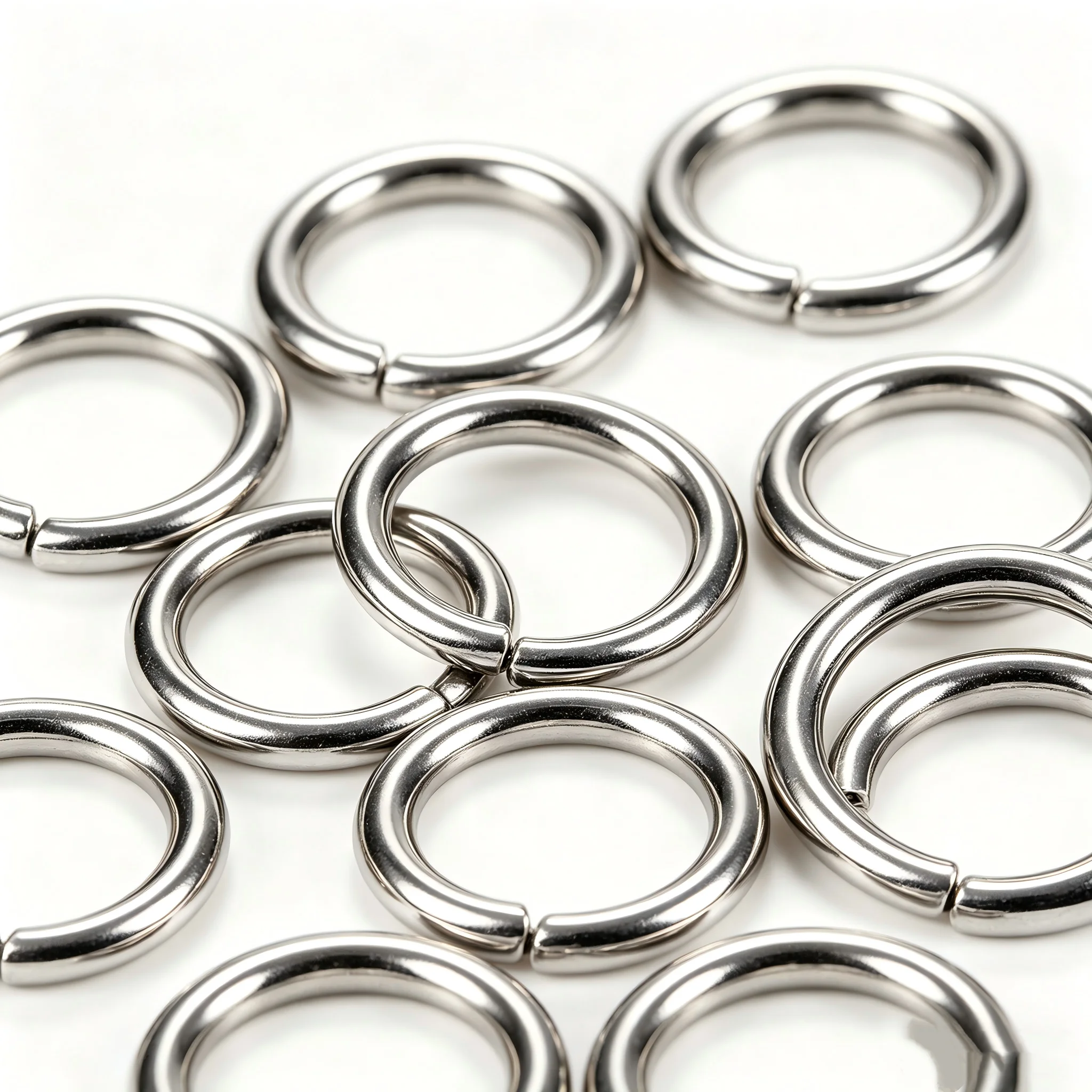 1000pcs 8mm 9mm 10mm Tarnish Resistant 304 Stainless Steel Round Open Jump Rings for Necklace Bracelet Jewelry Making Supplies