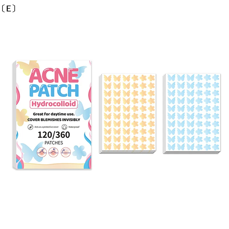 〔E〕120 360PCS Butterfly Acne Patches 01mm Thin Blemish Spot Concealer Cover Pimple Treatment Stickers Skin Care〔Winter5〕