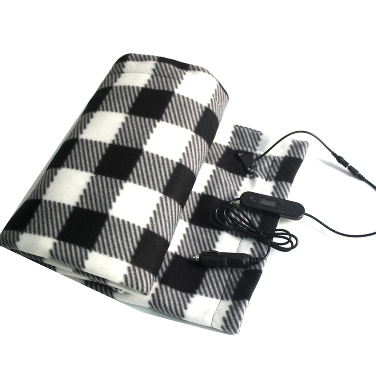 Winter Warm Electric Blanket Electric Car Blanket 12V Heated Safety Timer Heater Mat Winter Warmer Fleece for RV Caravan Camper