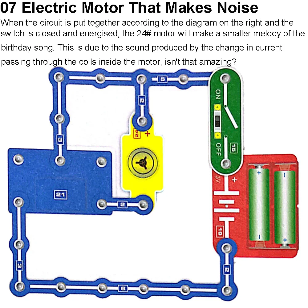 Science Experiments Kits Circuits Electronic For Kids 31 Piece Circuito Electrico niños For Children STEM Toys Science Kits New