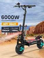 EU BOYUEDA S3-11 38Ah 6000W 60V Max Speed 85-95km/h Oil Brake 11 Inch Electric Scooter 200Kg Max Load 100Km Range Tax Free