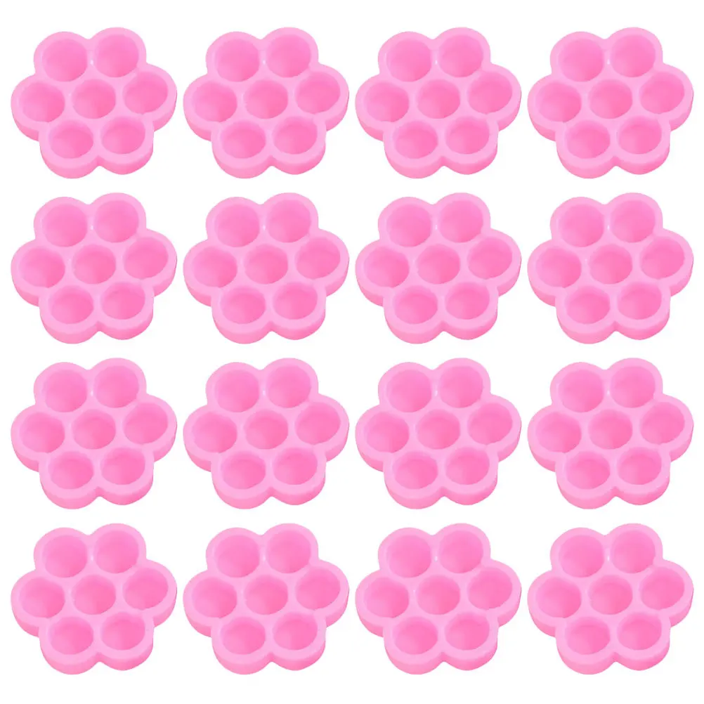 

300Pcs Flower Shaped Eyelash Cups Long Delay Drying Time Portable Extension Holders for Professional Salon DIY Use Premium