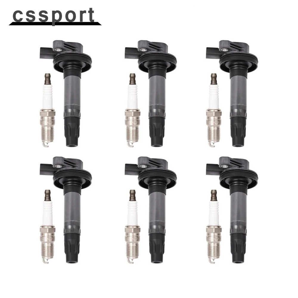 

6 spark plugs and Ignition coil packs UF553 For Ford Edge Mustang Lincoln Mazda