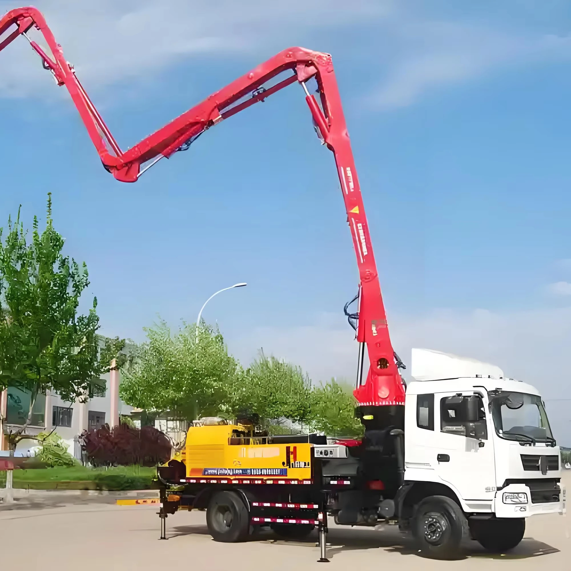 Brand New SQ52-XR Truck Mounted Concrete Placing Boom Pump Truck Good Quality 20m-50m 180m³/h Output Powerful Machine Hot Sale