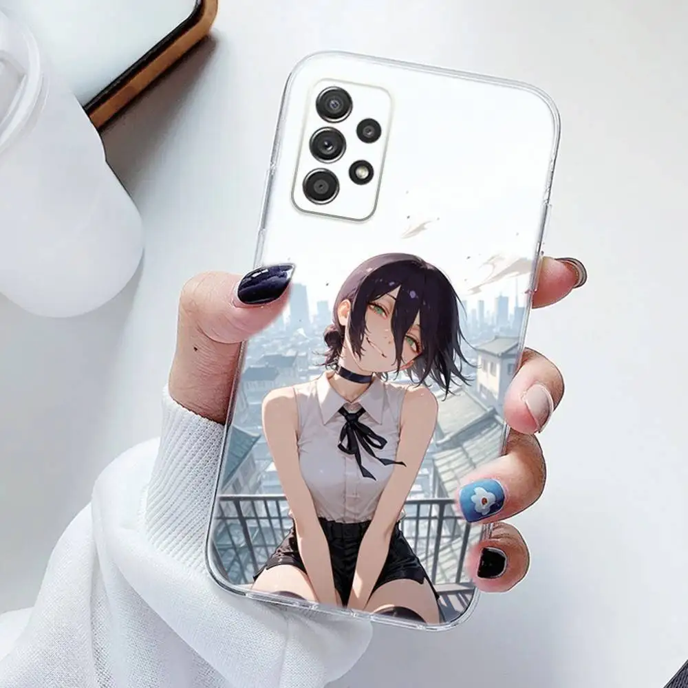 حافظة هاتف C-Chain-saw Man Reze من السيليكون لهاتف سامسونج S23,21,22,20 FE lite,S10,9,PIus,A70,ناعم وشفاف #3