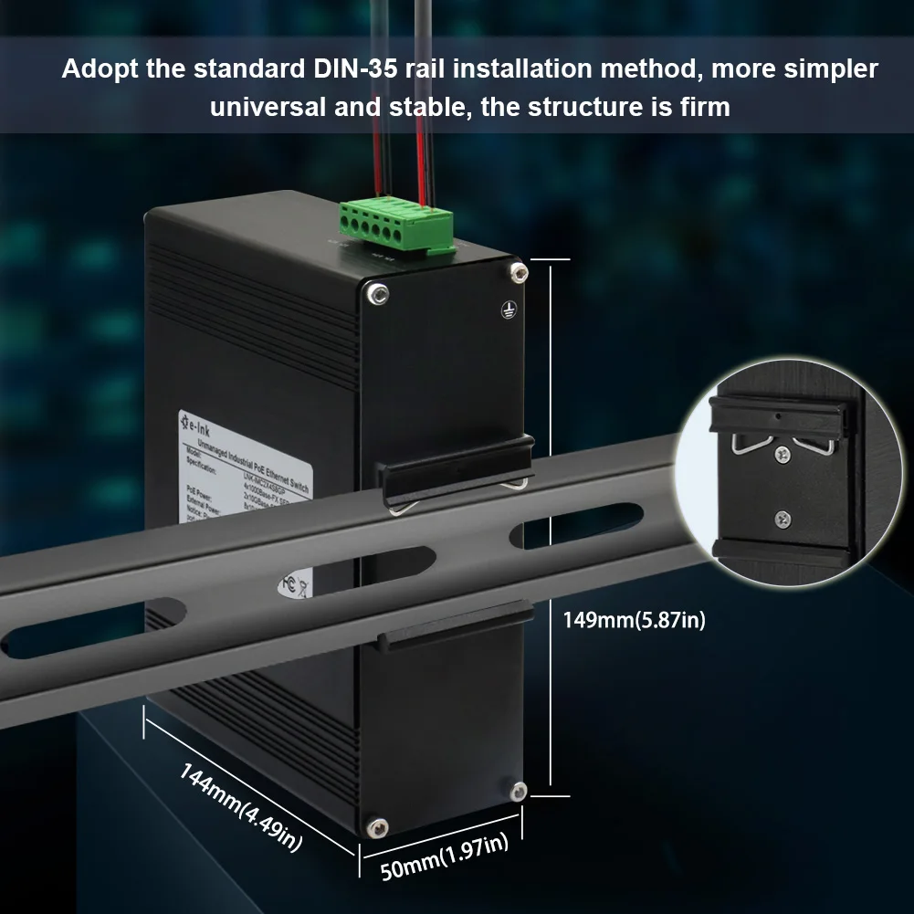 Imagem -06 - Interruptor Industrial da Fibra do Gigabit Ponto de Entrada 4-port 1g Sfp2-port 10g Sfp Mais Portos 1000m Rj4514 Portos