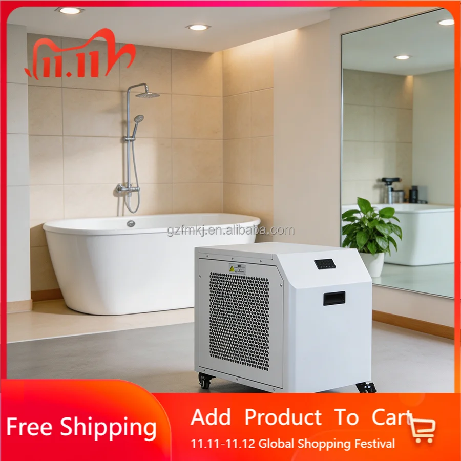 R410A Ice Bath Chiller Heating Cooling Pump Remote Auto Digital Energy Saving Precise Recovery 0.5-3h.p