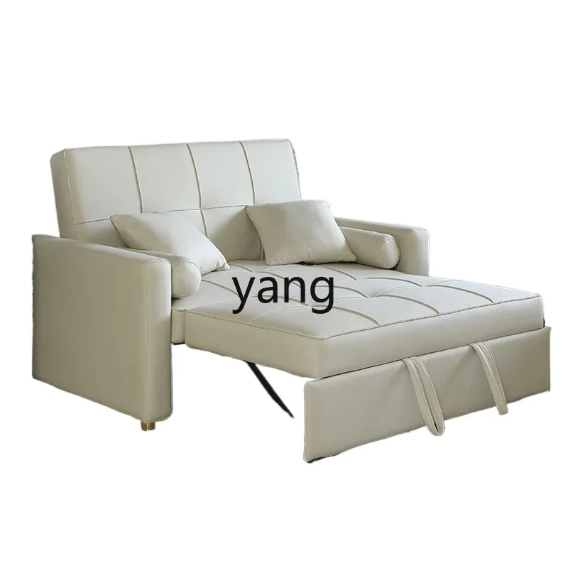 

CCL foldable small apartment living room multi-functional straight row sofa dual-purpose autumn and winter models