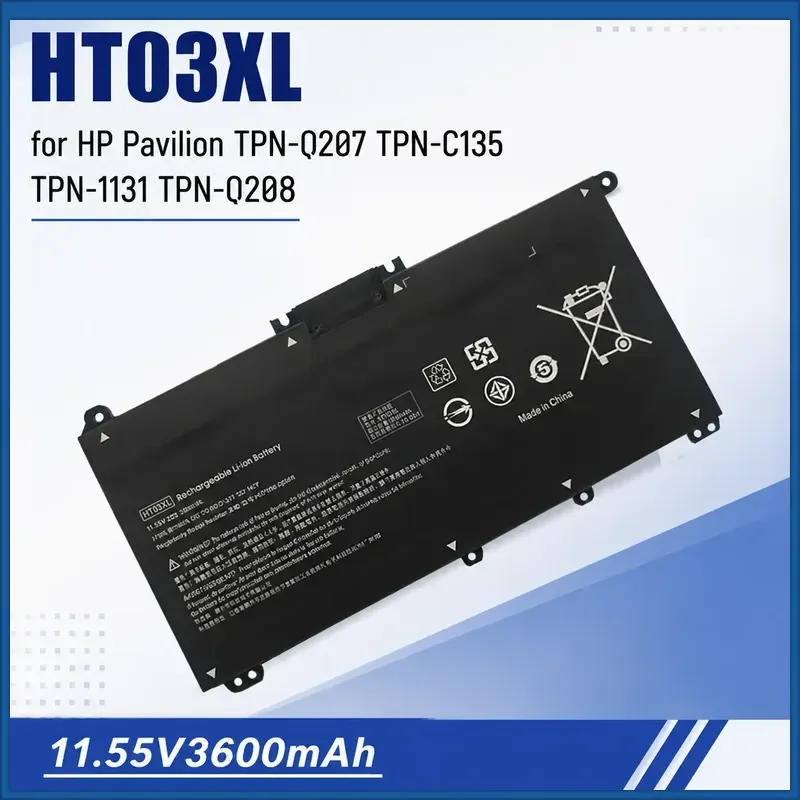 HT03XL Laptop Battery for HP Pavilion TPN-Q207 TPN-C135TPN-1131 TPN-Q208 TPN-C136 250 255 G7 HSTNN-LB8L/LB8M/DB8R 11.55V 3