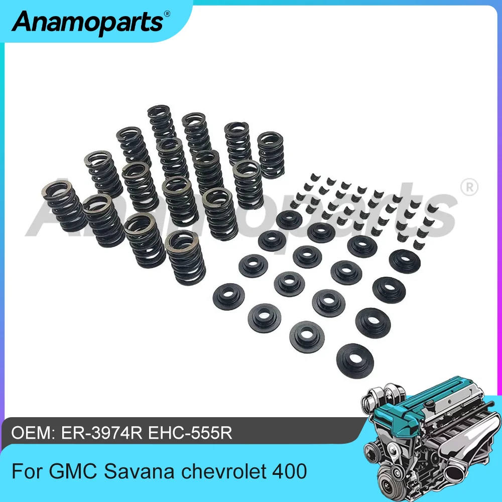 Z28 Engine Valve Spring Retainer & Lock Set for Chevrolet 400 GMC Savana 2500 OEM Compatible ERV-880 ER-3974R EHC-555R