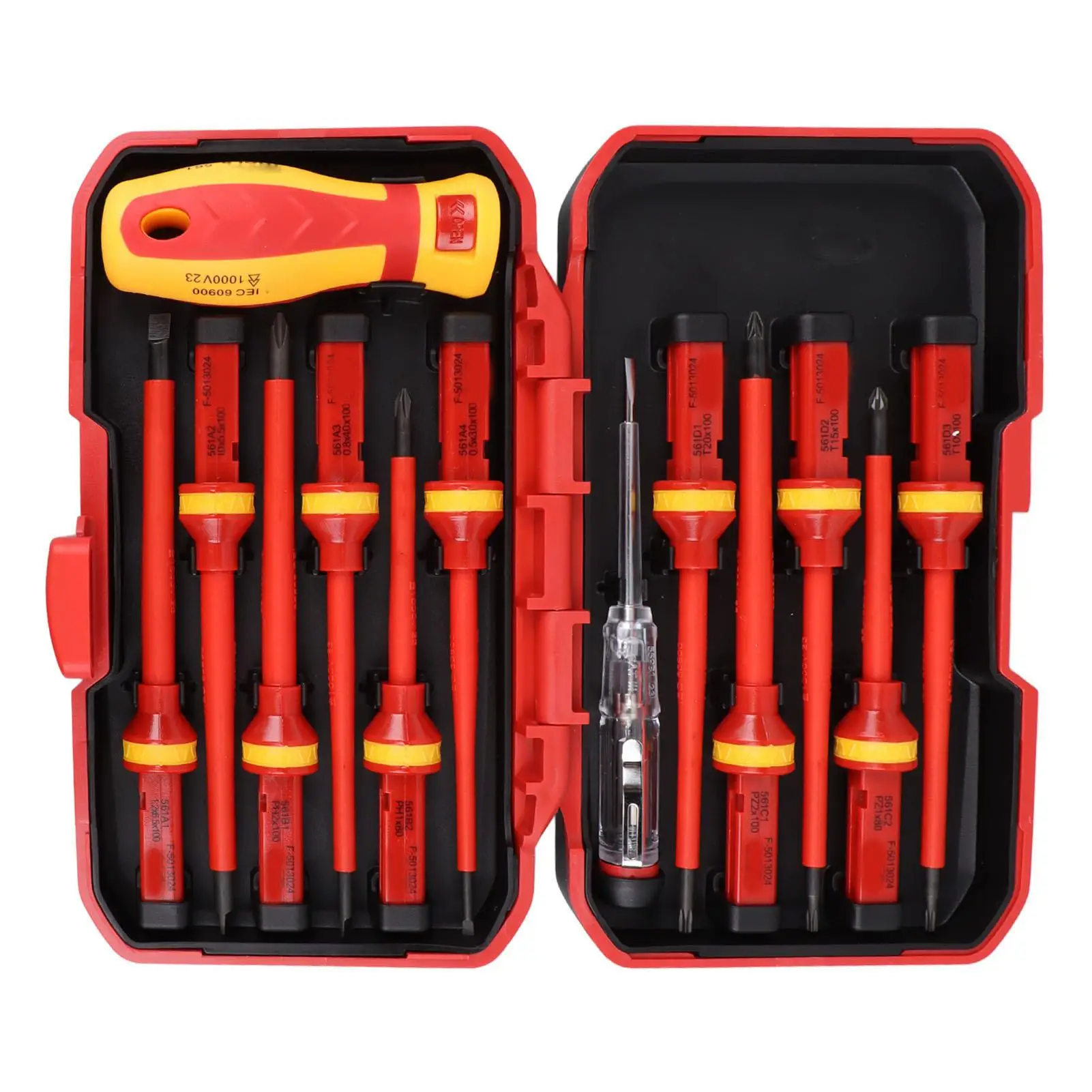 Ergonomic Electric Screwdriver Set with Interchangeable Carbon Steel Tips - Certified Repair Tools for Electricians