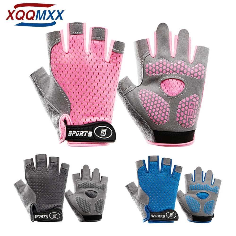 Gants demi-doigt coordonnants respirants pour enfants, mitaines fines, sports de plein air, cyclisme, protection, garçons, filles, printemps, été, 1 paire