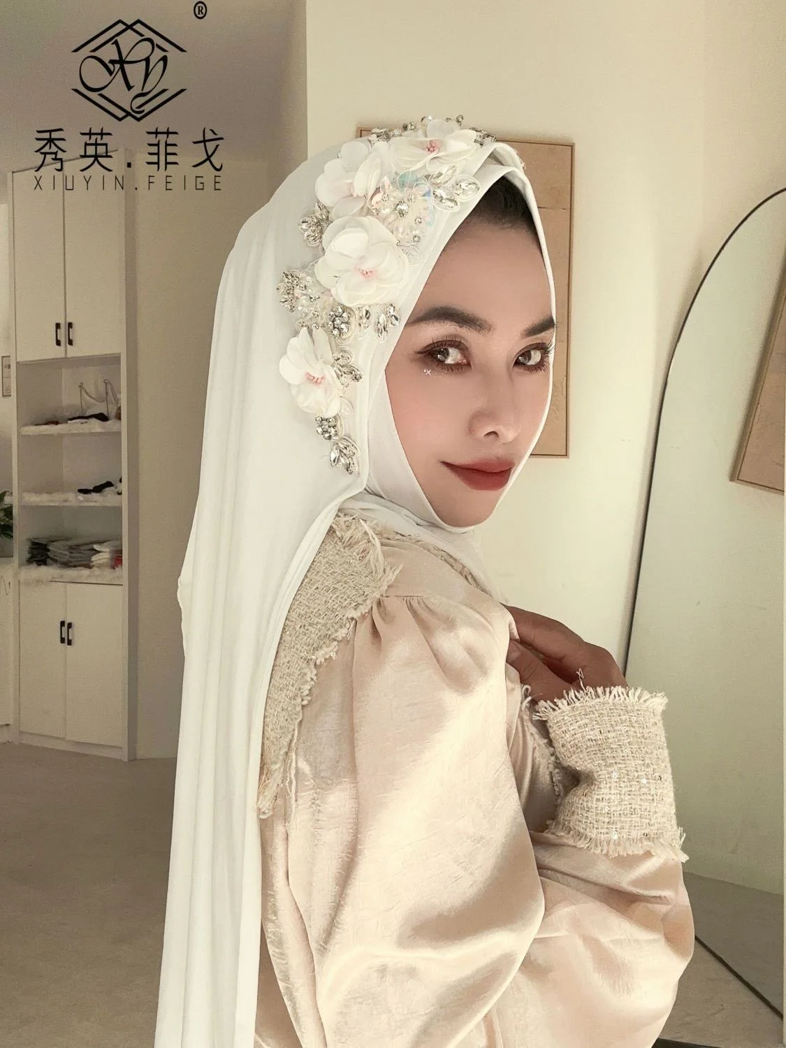 Luxury Wedding Bridal Shower Gift Muslim Women Wrap Hijabs