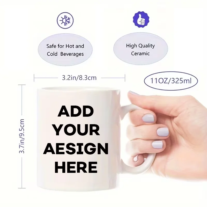 

Custom Name Image Text Cup 11oz Personalized Mug,, Coffee Cup, Tea Cup, Mother's Day, Wedding Gift, Commemorative Gift