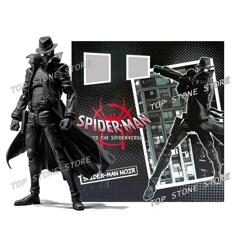 Figurka akcji Spider Noir, Sentinel Toys, figurka Petera Parkera, model PVC, ruchoma, kolekcja Marvel, lalka. — 2