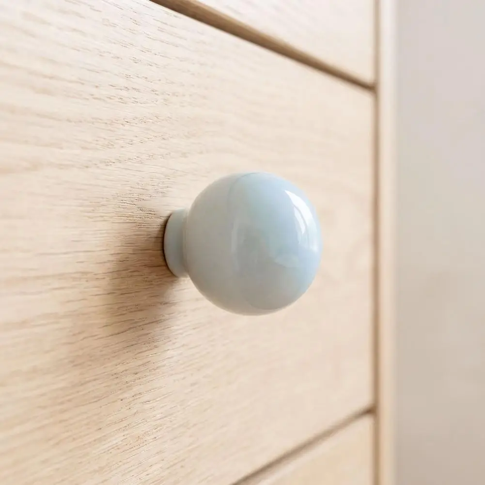 Kids Room Furniture Knobs Colorful Ceramic Ball Knobs Modern Round Drawer Pulls Stylish Cabinet Handles for Wardrobes Furniture