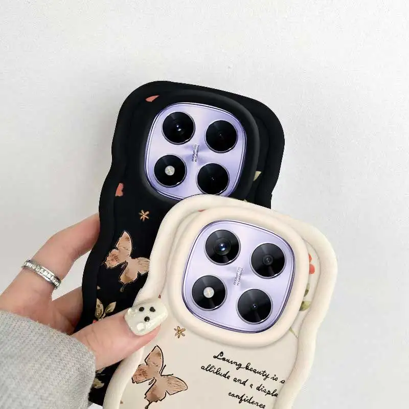 حافظة بتصميم مرن على شكل فراشات خريفية عصرية مضادة للخدش مصنوعة من أجل Redmi Note 14Pro 5G مثالية لـ Redmi #5