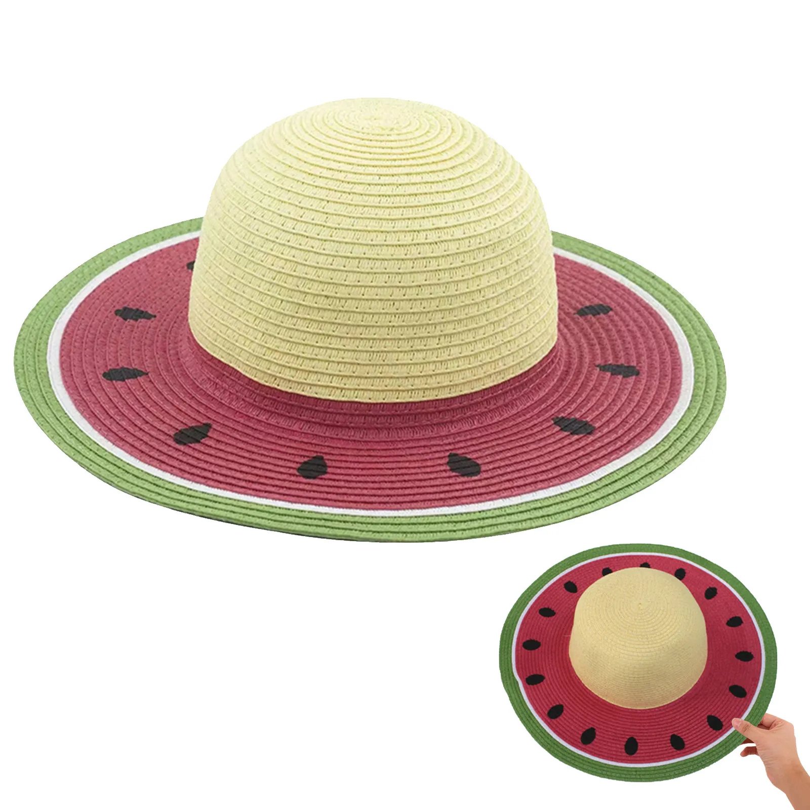 chapeu-de-palha-premium-leve-e-respiravel-para-meninas-aba-larga-protecao-solar-chapeu-de-praia-de-verao-resistente-a-uv-casual-estilo-melancia