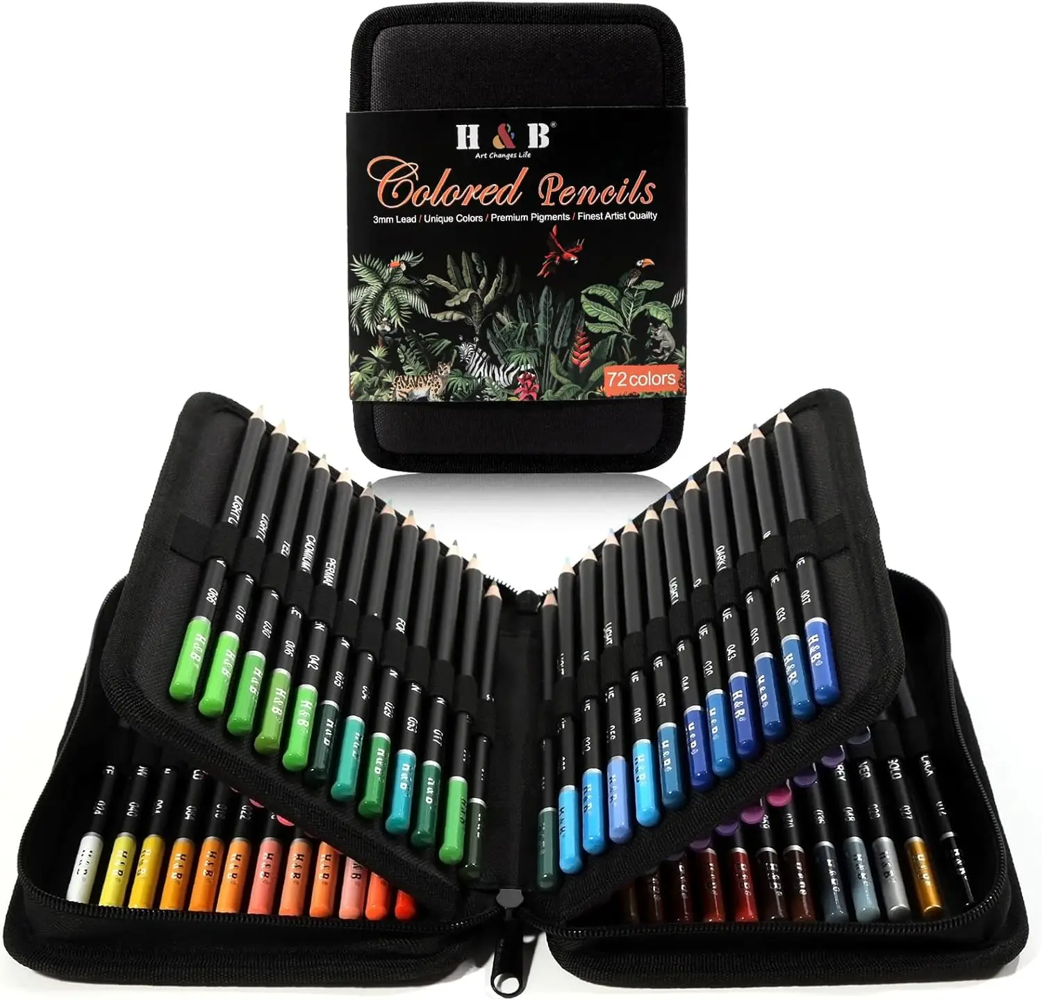 

72 Oil-Based Soft Core Colored Pencils Set for Adults and Beginners, Ideal for Sketching, Shading, and Professional Drawing