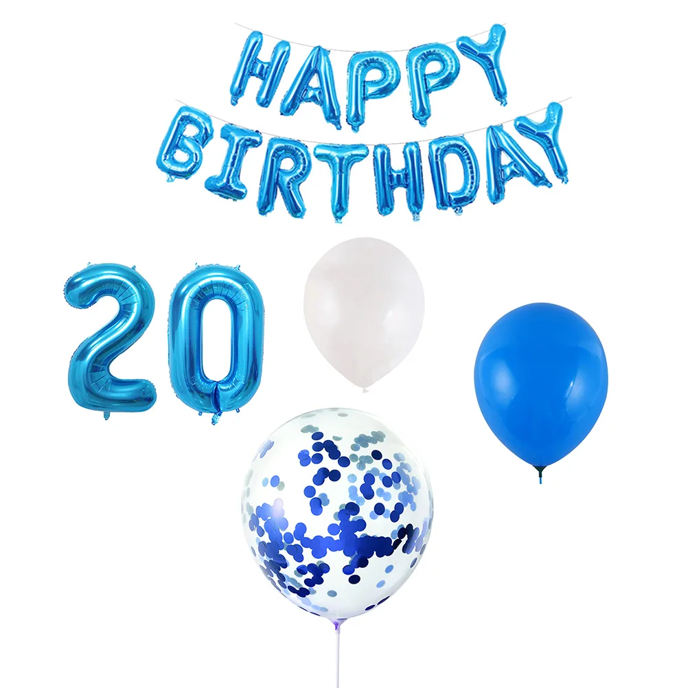 

Sets Premium Aluminum Latex Happy 20 Star Shape Decorative Party Gathering Balloons For Birthday Decor Balloons Sets