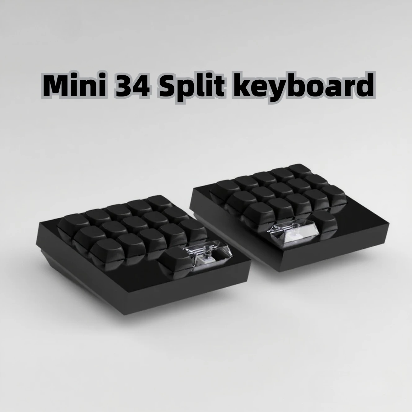 Mini34 Split Keyboard Kit 34keys Wired Hotswap QMK Ortholinear Single-mode Custom Double Typec 3D Printing Game Office Keyboard