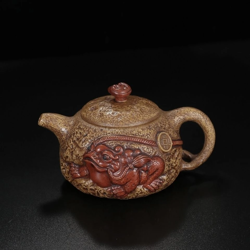 

Yixing Old Red Stoneware Pot Badge Gu Jingzhou Pure Handmade Ore Household